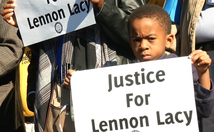 Hundreds rally for Lennon Lacy, 17, who was found hanging from a swing set.