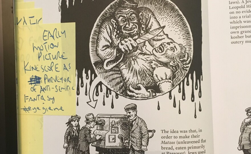 An excerpt from the book "Kafka" is shown in this undated photo. SDSU professor William Nericcio has students dissect images like this one, which asks them to consider how images they see can lead to racism.