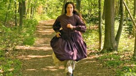 Elizabeth Marvel as Louisa May Alcott, who loved to run.