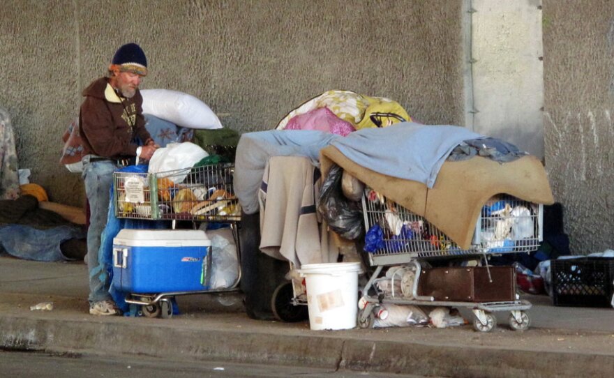 There are about 4,600 homeless people in San Diego. Many are substance abusers or mentally ill.