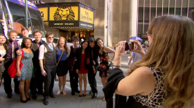 A still from the new PBS documentary series "Broadway or Bust," which tracks the real life stories of America’s top high school musical performers, vying in the ultimate competition to find the nation’s best young theater stars. 
