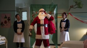 Fred Buckle (CLIFF PARISI) in a Santa costume, Call the Midwife Holiday Special 2024