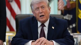 President Donald Trump speaks in the Oval Office of the White House before signing an executive order Tuesday, March 31, 2026, in Washington.