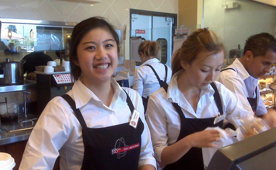Manager Stephanie Peng says of the American version of 85C coffee, "We made it a little sweeter here, a little saltier here -- more flavor actually."