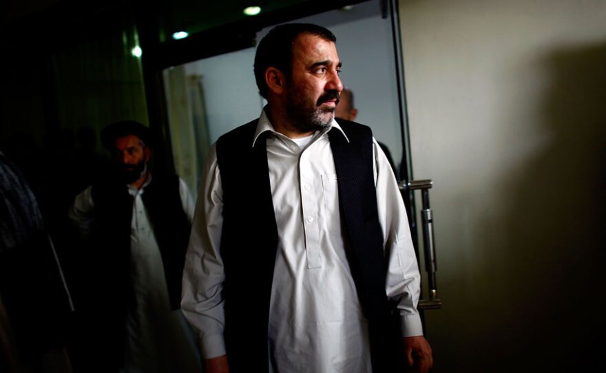 Ahmed Wali Karzai at a recent conference of Afghan and American officials in Kandahar