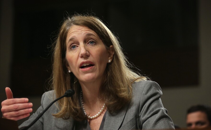 Secretary of Health and Human Services Sylvia Burwell at a Senate hearing in 2014. "We expect this to be a transition period for the marketplace," she told reporters Wednesday. "Issuers are adjusting their prices, bringing them in line with actual data on costs."