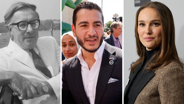 From left: Ray Bradbury, Abdul El-Sayed, Natalie Portman.