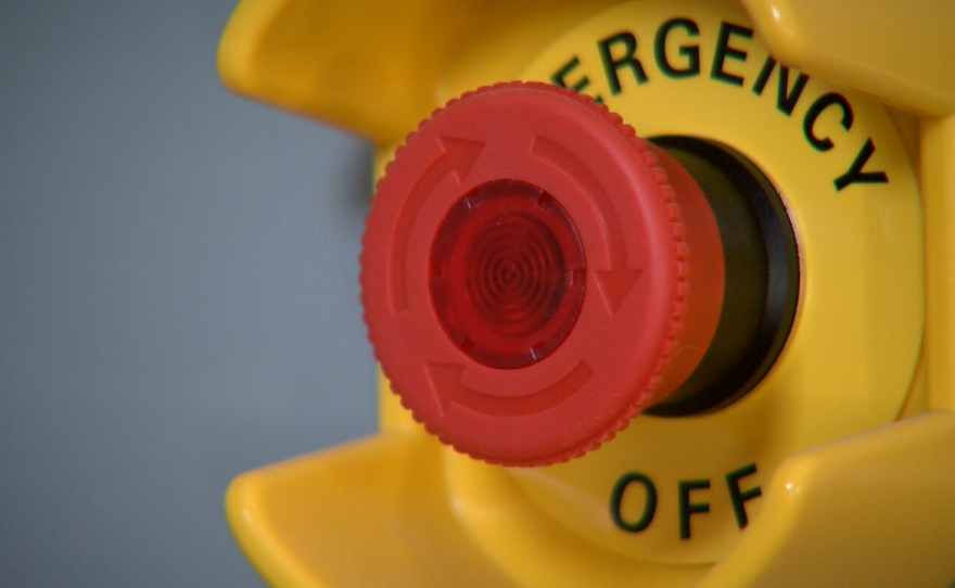 A sprinkler system inside the building that will house the battery, on June 2, 2016.