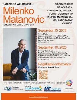 Kickoff Talk Milenko Matanovic: Lessons Learned from a Lifetime of Art, Community Building and Gathering Places