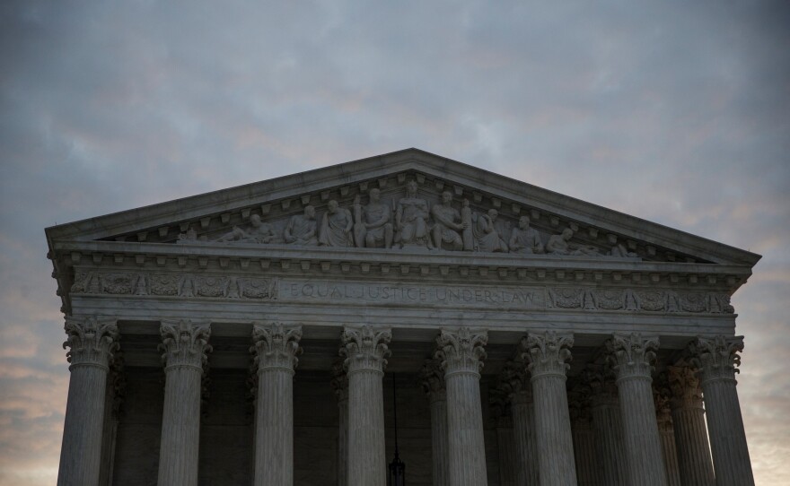 The sun rises over the Supreme Court of the United States in Washington, D.C.