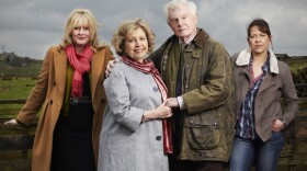 Caroline (Sarah Lancashire), Celia (Anne Reid), Alan (Derek Jacobi) and Gillian (Nicola Walker) at Far Slack Farm.