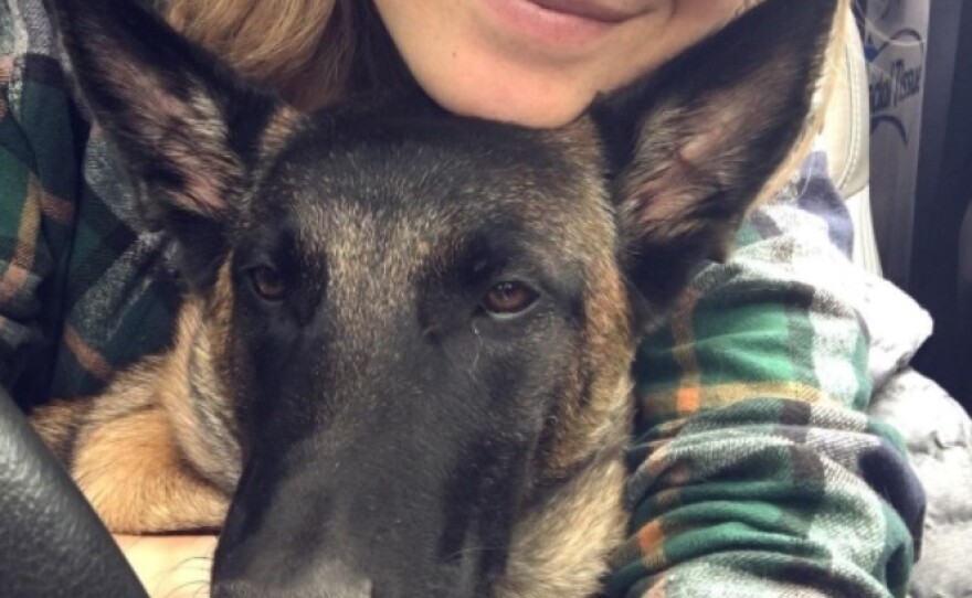 Erin Wilson and her Belgian Malinois, Eva.
