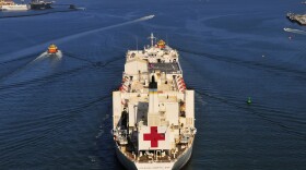 USNS Mercy in San Diego Bay