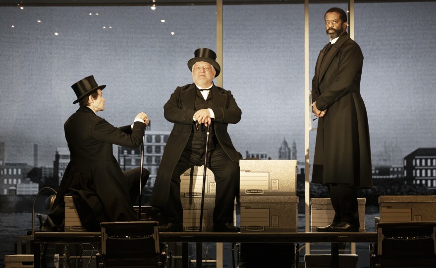 (l) Adam Godley, Simon Russell Beale and Adrian Lester in The Lehman Trilogy
