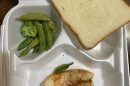 A meal provided to a resident at the Veterans Village of San Diego campus in January 2022.