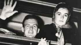 Lee Harvey Oswald and his wife, Marina, leaving Russia. 