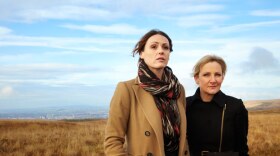 Suranne Jones as Detective Constable Rachel Bailey and Lesley Sharp as Detective Constable Janet Scott in SCOTT & BAILEY.