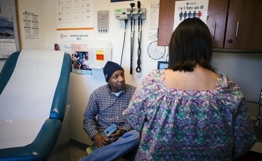 Funn now sees nurse practitioner Amber Richert regularly at a Health Care for the Homeless clinic in Baltimore.