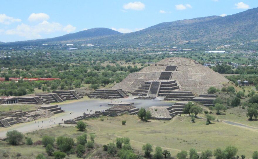 This undated photo shows Teotihuacan's massive "Moon Pyramid."  