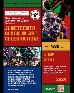 Juneteenth Black in Art Celebration poster.