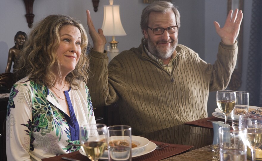 "Surprise!" Catherine O'Hara and Jeff Daniels play grandparents who decide to leave the country before their granddaughter is born in "Away We Go"