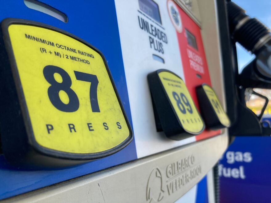 A gas pump at an Arco station in the Allied Gardens neighborhood of San Diego, Calif. March 22, 2022.