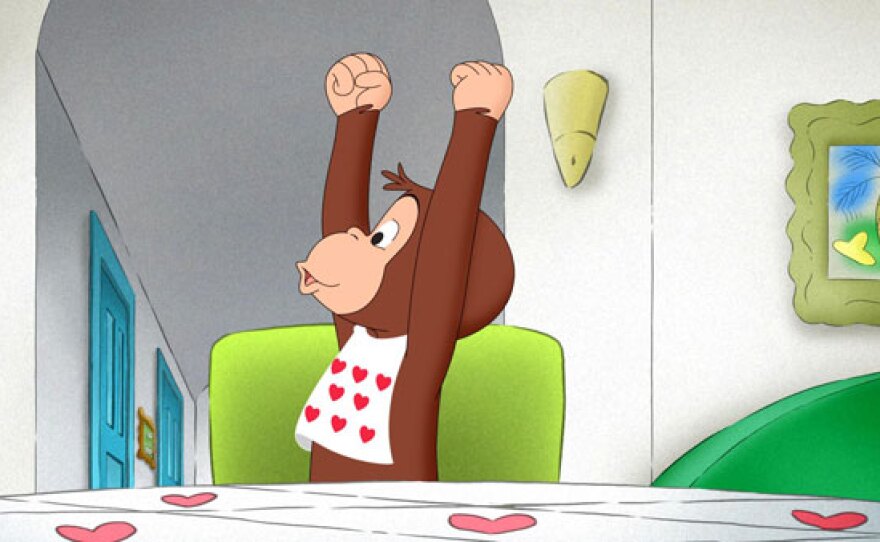 Curious George wants to make his friends the best Valentine’s Day card ever!