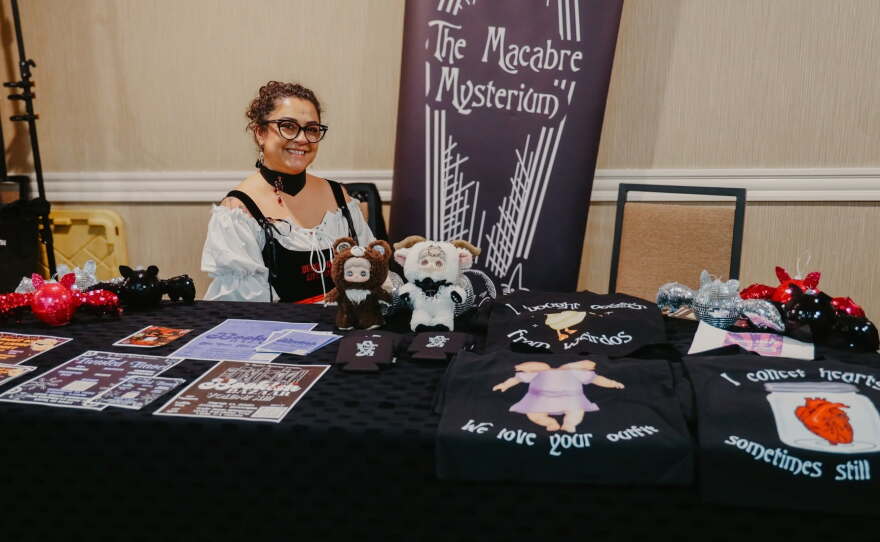 Rene Thayer is a vendor with Macabre Mysterium and the Bookish Bazaar as well as a panelist at Scream Diego. (Oct. 4, 2025)