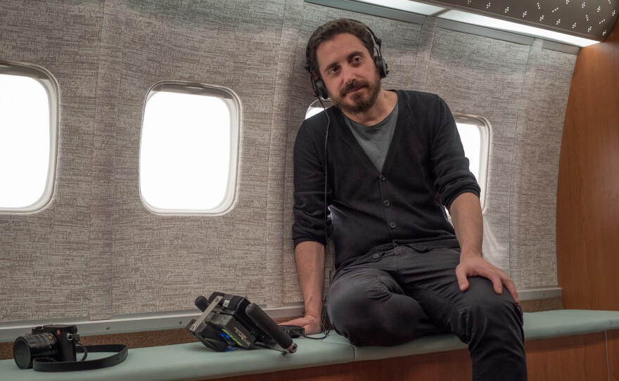 Pablo Larraín on the set of <em>Jackie</em>.