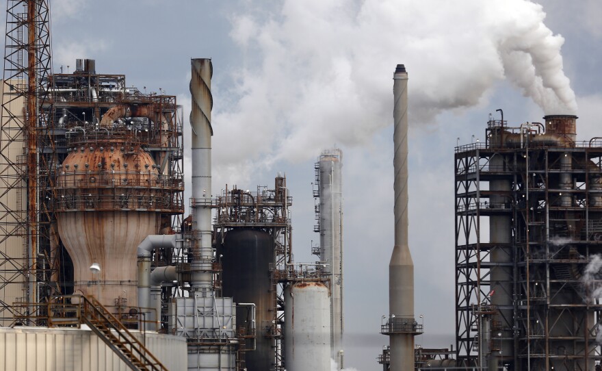 The Royal Dutch Shell refinery in Norco, Louisiana. The state is a major petrochemical and oil and gas producer, but Governor John Bel Edwards has called for a plan to dramatically reduce climate warming emissions.