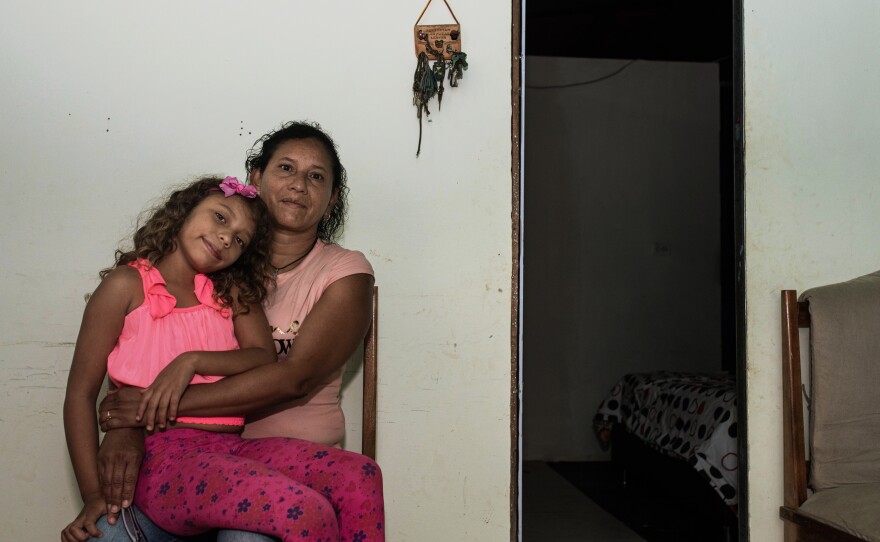Lida María Urrego, here with her 7-year-old daughter Sofia, spent most of her life fighting with the FARC rebels. But since the signing of a 2016 peace treaty, she has been raising a family and guiding tourists near Mesetas.