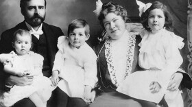 Hemingway family portrait. From left to right: Ursula, Clarence, Ernest, Grace, and Marcelline Hemingway. October 1903. 