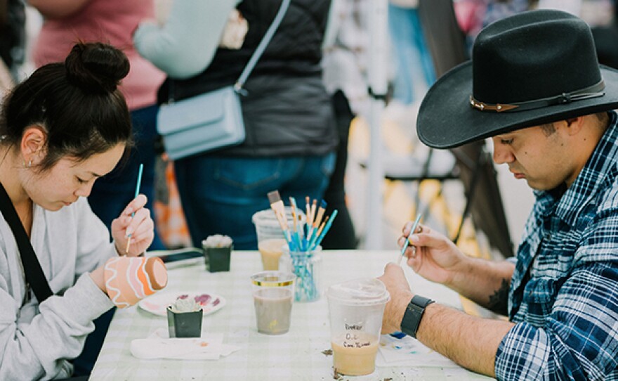 Creating art at San Diego Made Holiday Market