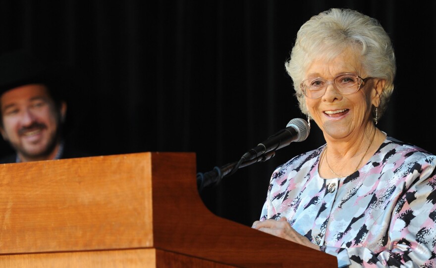 "As you know, there wasn't none of us. But ... I hung in there like a hair on a grilled cheese," Jean Shepard said when she was inducted to the Country Music Hall of Fame in 2011.