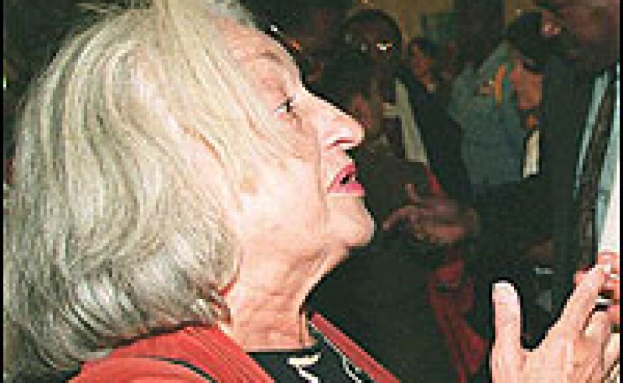 Betty Friedan at the UN World Conference on Women, held in Beijing in 1995.