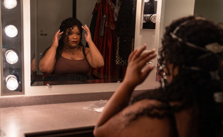 Leonora is a character that's both a lustful young woman and a "strong warrior-like chick," Moore says.