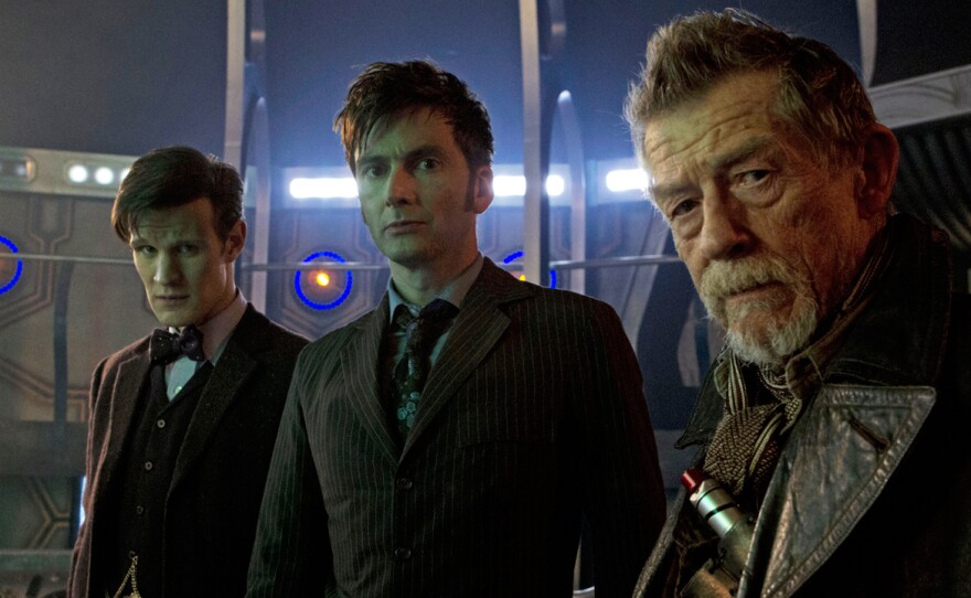 Matt Smith, David Tennant, and John Hurt join forces in "The Day of the Doctor."