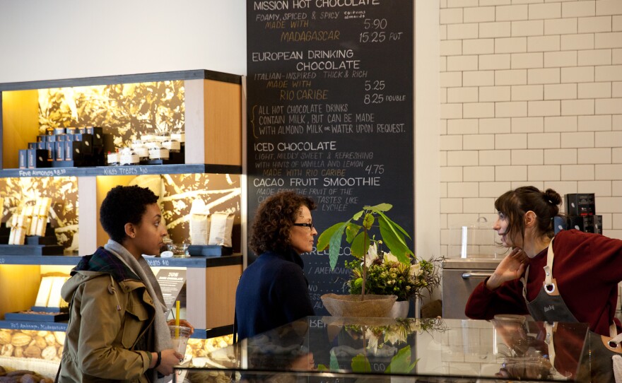 Dandelion Chocolate lures customers into its San Francisco factory with a cafe and store. Co-founder Cameron Ring says most people don't know how chocolate is made, even if they eat it every day.