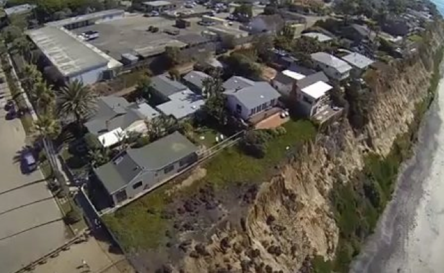Birds-eye view of the Pacific View School site, 2014.