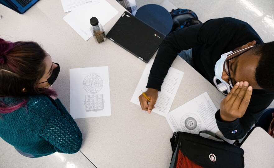 Dreshon Robinson says Sierra Hanapole is his favorite teacher. "She just has a good character. She's really cool. You know, she's not one of those teachers that freak out."