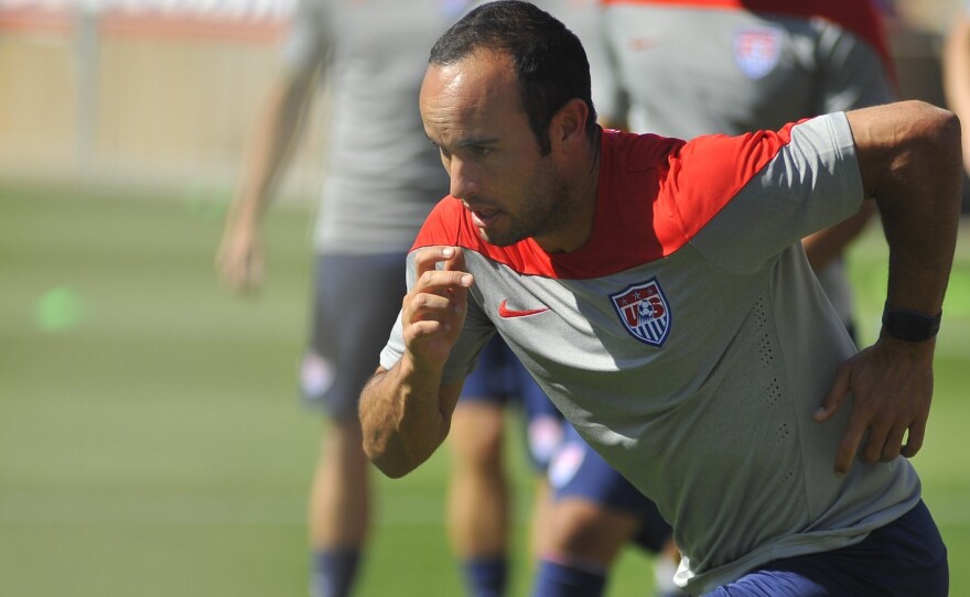 Landon Donovan practices with the U.S. Men's National Team in Stanford, Calif., last week. U.S. Soccer announced Thursday he had not made the roster for the 2014 World Cup in Brazil.