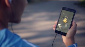 A screenshot from a trailer for Pokémon Go.