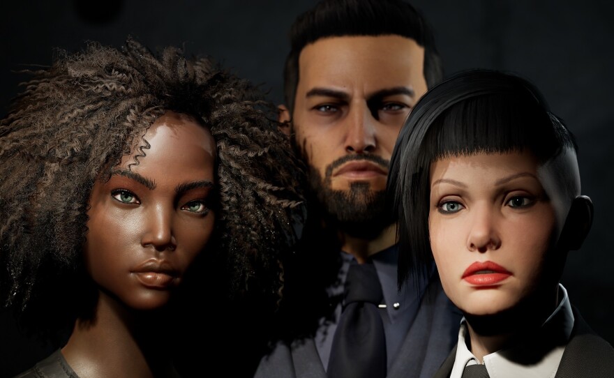 The three vampiric protagonists of 'Swansong': Emem, Galeb, and Leysha.