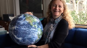 Helen Fricker sits in her office at UC San Diego's Scripps Institution of Oceanography on Tuesday, Feb. 10, 2026.