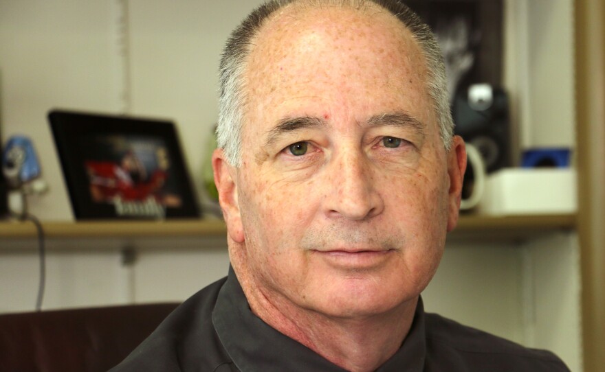 New Richmond Police Chief Randy Harvey in his office in 2015.