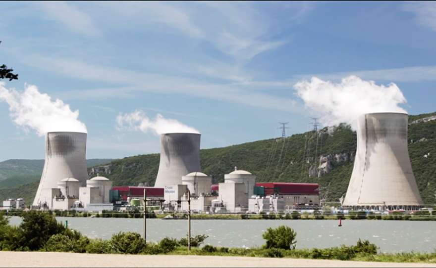 Nuclear Power Plant using water for cooling, France.