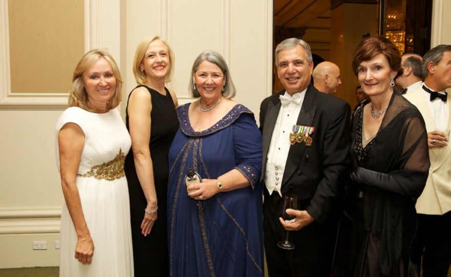 Gala guests: Dianne Gregg, PBS President Paula Kerger, Honorary Chair Darlene Marcos Shiley, KPBS General Manager Tom Karlo, and Julie Karlo.