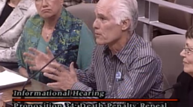 Former Los Angeles District Attorney Gil Garcetti was one of several who spoke in favor of Proposition 34, which would repeal the death penalty in California. 