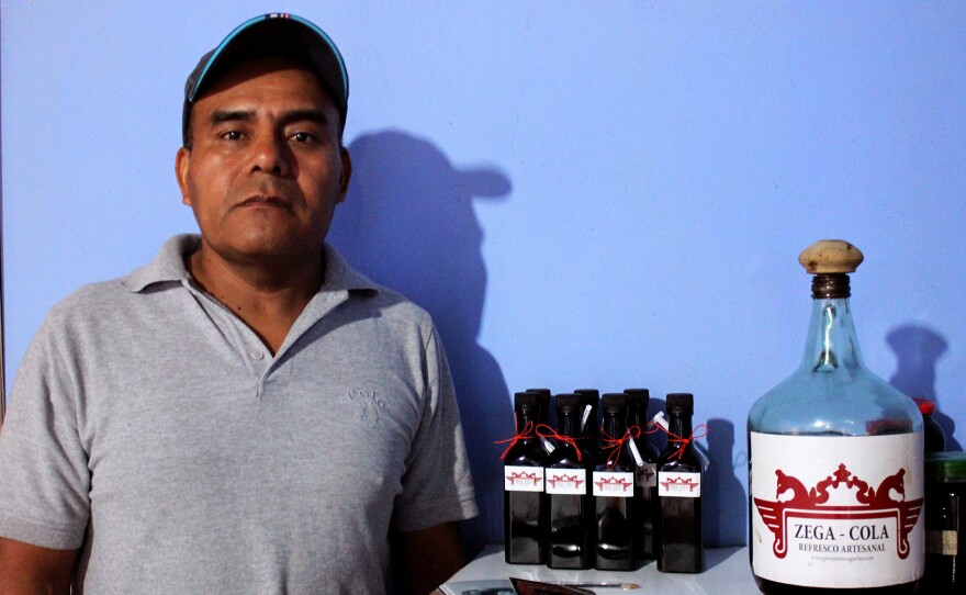 Carpenter Antonio Ambrosio Salvador makes Zega-Cola in Santa Ana Zegache, a small village near Oaxaca, Mexico. Zega-Cola was conceived as a locally made alternative to Coca-Cola, which is ubiquitous in Mexico.