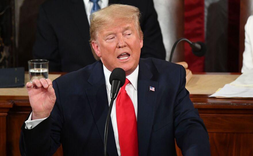 President Donald Trump delivers his State of the Union address at the U.S. Capitol in Washington, D.C.